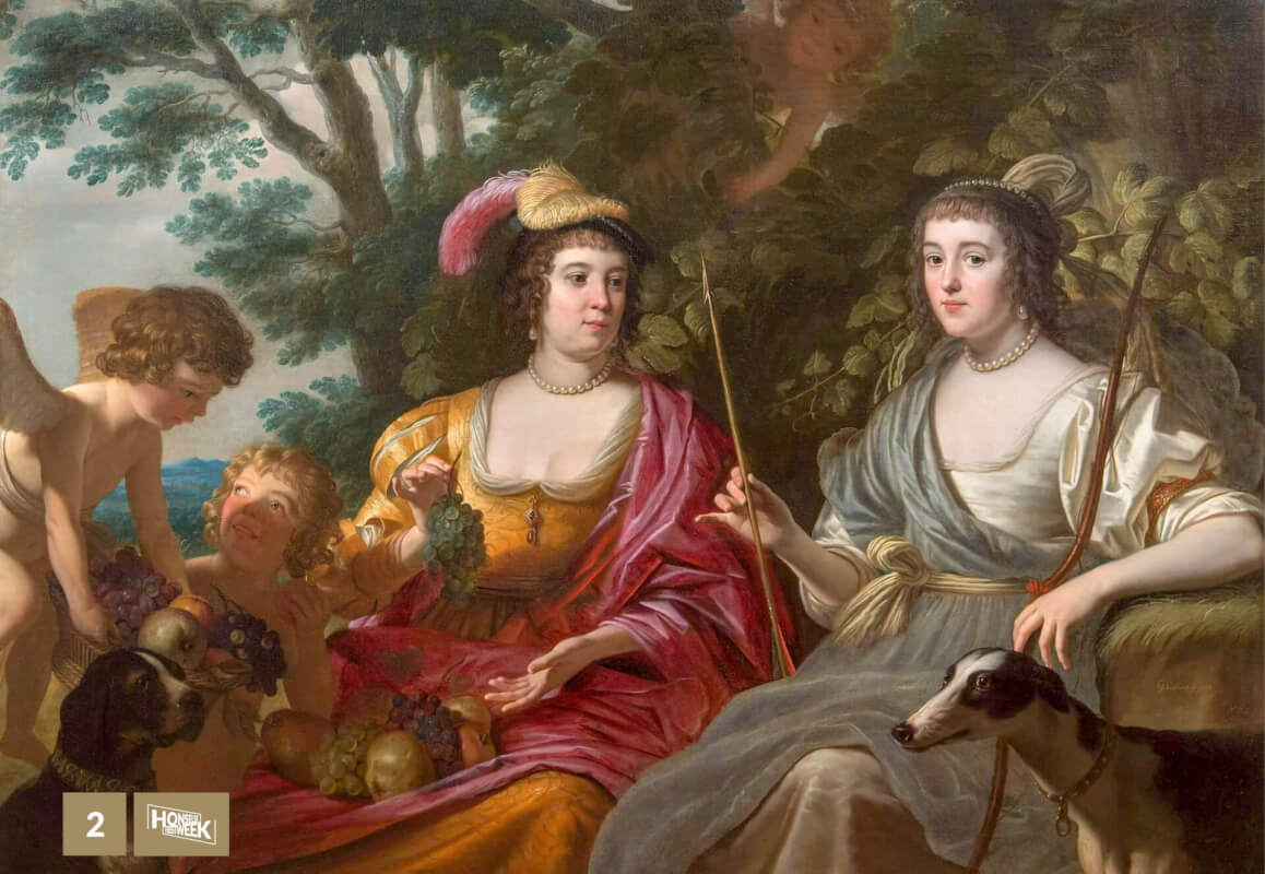 2 Amalia en Charlotte de la Tremoille Als Diana en Ceres lgd 80x60
